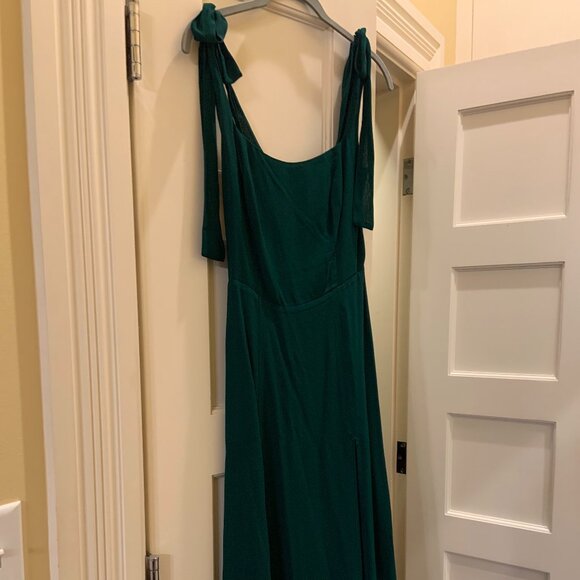 Reformation Twilight Dress in Emerald Green Size 2 - Picture 4 of 8